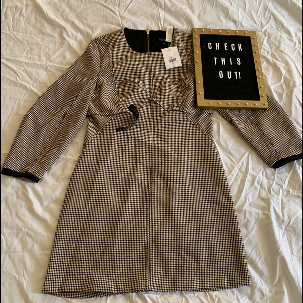 Topshop Formal Long Sleeved Dress